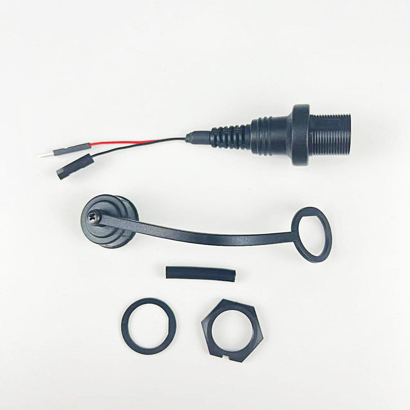 Op maat gemaakte Mini 5 Pin Vrouwelijk Paneel Rood En Zwart Draad Connector Verlengkabel Voor Auto Truck Boot Motorfiets Dashboard