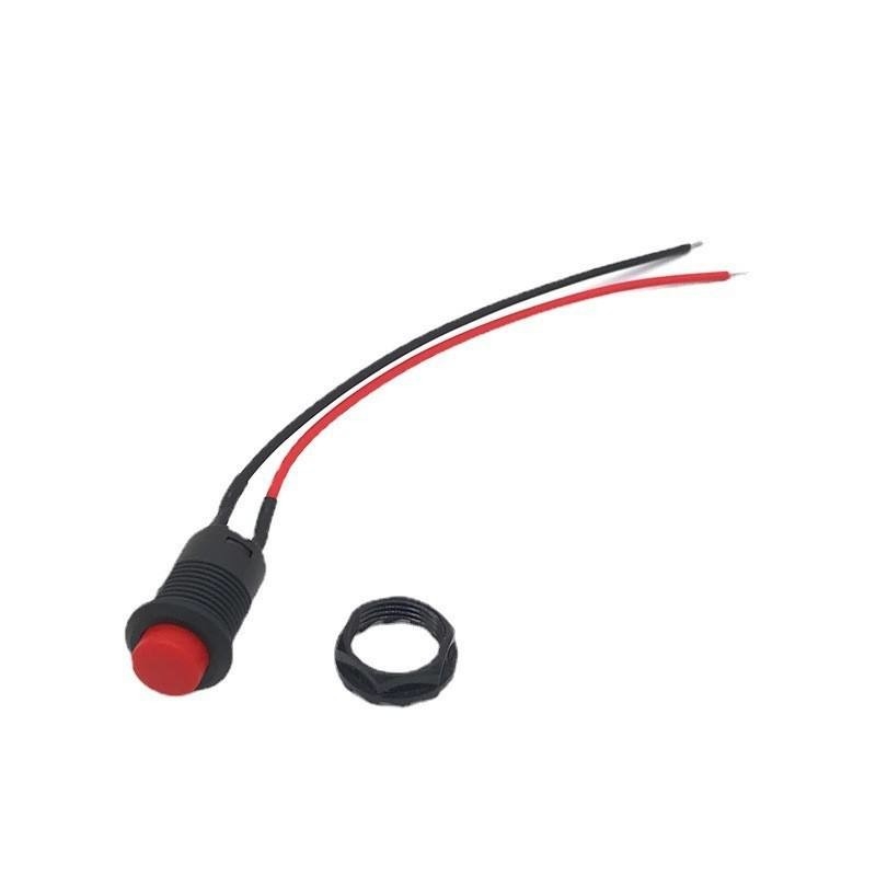 Wintai-Tech drukknop hoorn schakelaar 12v drukknop startschakelaar 12mm momentane drukknop Schakelaar met kabel assemblage
