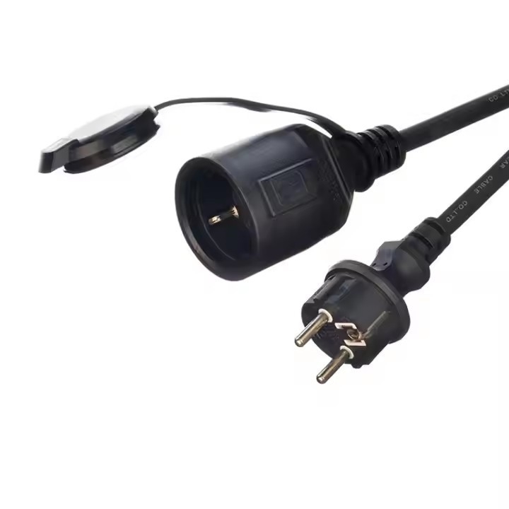 GS Goedkeuring H07RN-F 3X1,5 3m Zwart Hoogwaardig Eu Power Cord Waterdicht rubberen scharnierkabel voor buitenindustrie