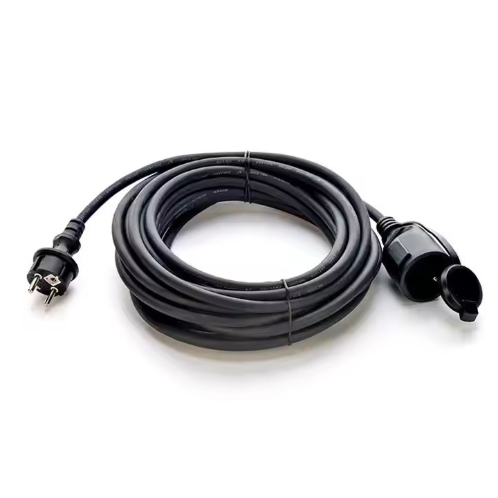 GS Goedkeuring H07RN-F 3X1,5 3m Zwart Hoogwaardig Eu Power Cord Waterdicht rubberen scharnierkabel voor buitenindustrie