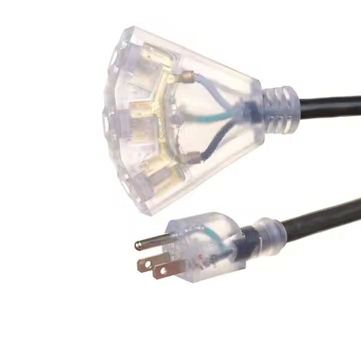 ETL-goedkeuring zware US 3-prong 10 ft lang 12 gauge verlengkabels 50 ft 2 prong lichtkabel