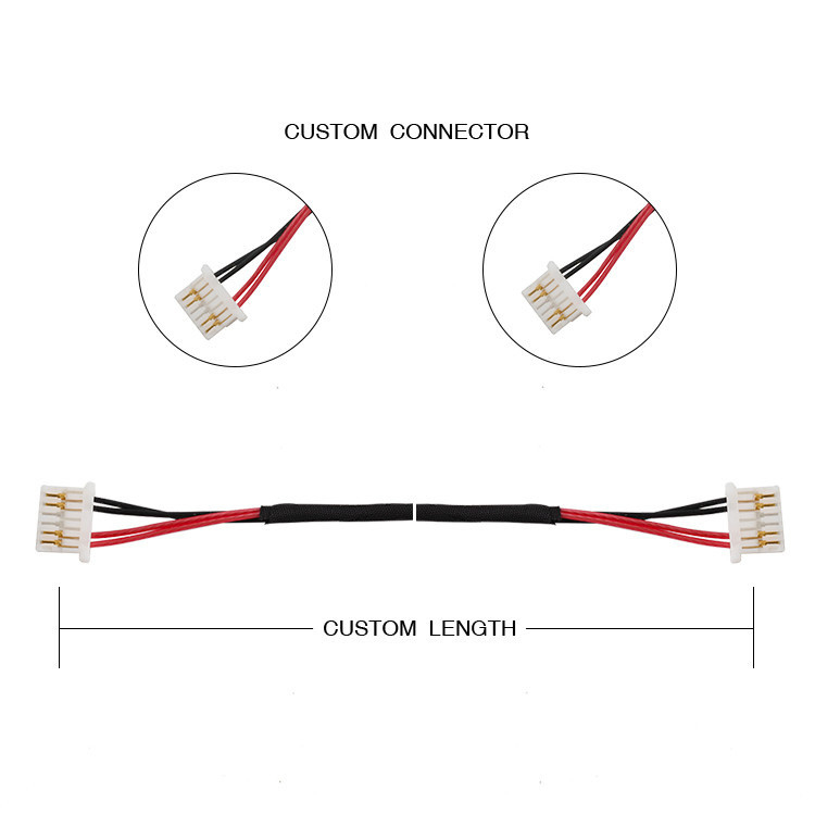 Fabriek aangepast JST SHLP-06V-S-B LED-achterlicht kabel harnas 500mm lengte