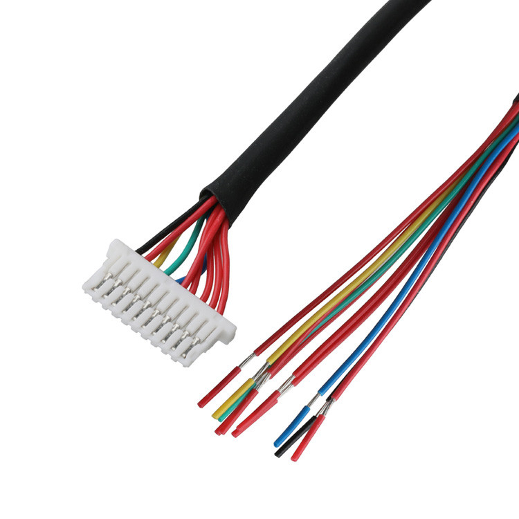 Lvds-kabel 10P JST SHLP-10V-S-B tot halfschermbanden