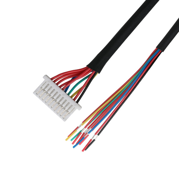 Lvds-kabel 10P JST SHLP-10V-S-B tot halfschermbanden