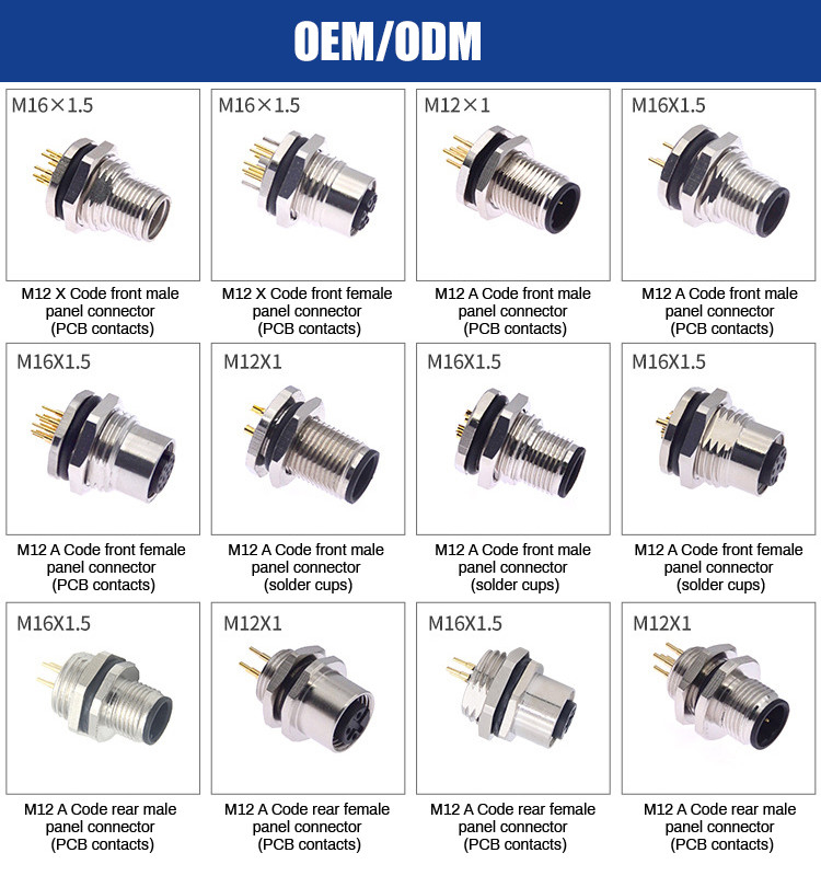 Fabriek MD WF 6 Pin Mini Din Cable, IP67 recht Isobus Cable Lvds Display Connector