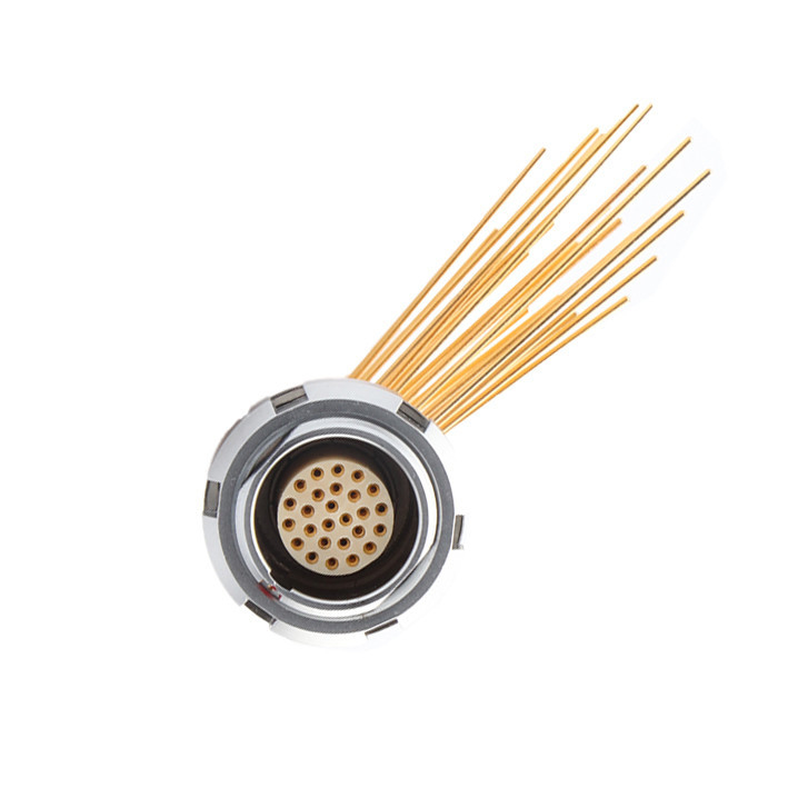 Z2 26 Pin waterdicht cirkelvormige connectoren Dubbele moer 90° hoek pin kern interne en externe moer vaste stopcontact