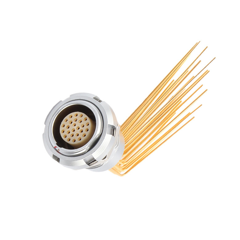 Z2 26 Pin waterdicht cirkelvormige connectoren Dubbele moer 90° hoek pin kern interne en externe moer vaste stopcontact