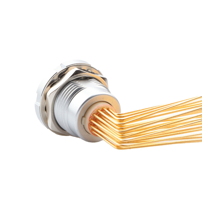 Z2 26 Pin waterdicht cirkelvormige connectoren Dubbele moer 90° hoek pin kern interne en externe moer vaste stopcontact