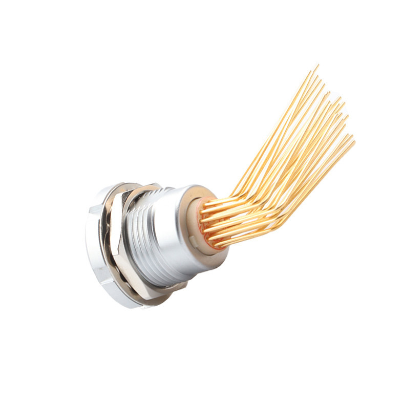 Z2 26 Pin waterdicht cirkelvormige connectoren Dubbele moer 90° hoek pin kern interne en externe moer vaste stopcontact
