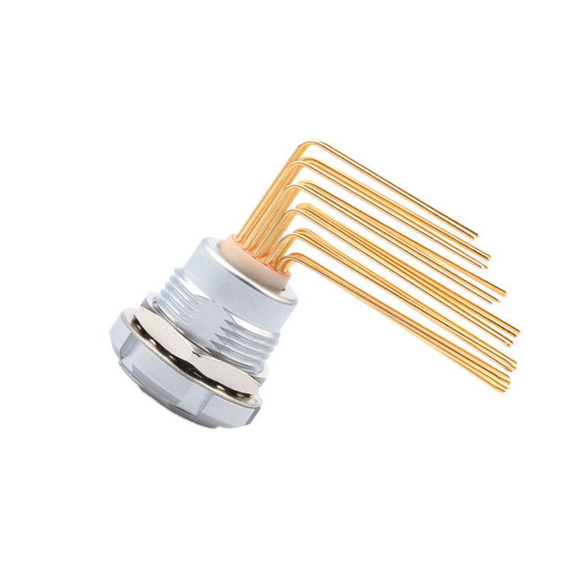 Z2 26 Pin waterdicht cirkelvormige connectoren Dubbele moer 90° hoek pin kern interne en externe moer vaste stopcontact