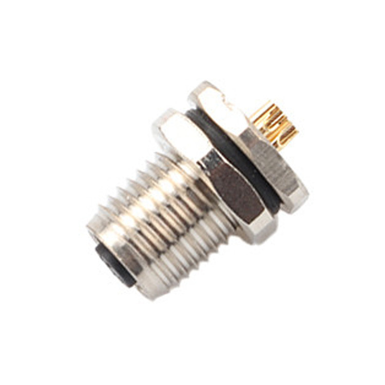 M5 Code-A 4Pin Industrial Circular Waterproof Connector Panel Flange PCB Man en Vrouw Socket IP67