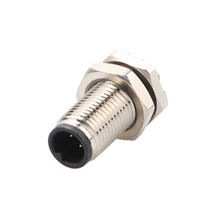 Fabriekscirculaire connector M5 Code-A Waterdicht Panel Flanche PCB Mannelijke Socket Ondersteuning 3-Core En 4-Core