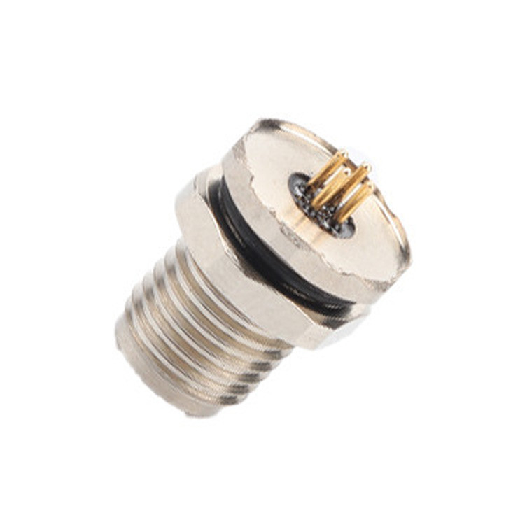 Fabriek aangepaste cirkelvormige connector M5 code-A 4Pin waterdicht serie vrouwelijke matten met M5 panel flens PCB mannelijke stopcontact