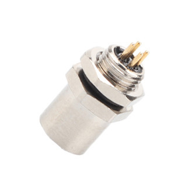 Fabriek M5 Code-A 4Pin Panel Flange PCB Vrouwelijke Socket Circular Connector IP67