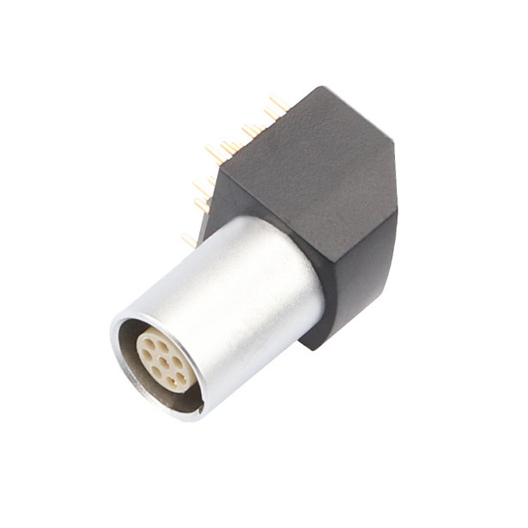 Innen B-serie Z11 8 pin cirkelvormige connector Hoekige aarding soldeer vaste stopcontact 90° Hoekige stopcontact voor circuit board