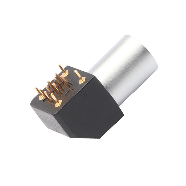 Innen B-serie Z11 8 pin cirkelvormige connector Hoekige aarding soldeer vaste stopcontact 90° Hoekige stopcontact voor circuit board