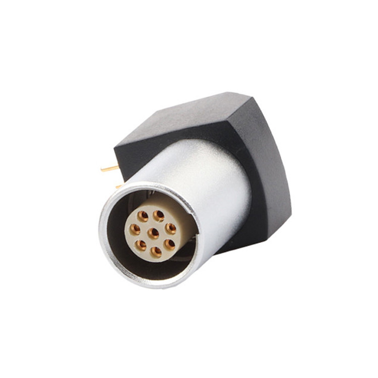 Innen B-serie Z11 8 pin cirkelvormige connector Hoekige aarding soldeer vaste stopcontact 90° Hoekige stopcontact voor circuit board