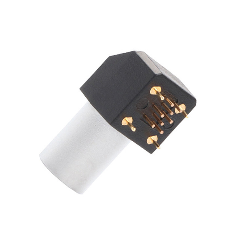 Innen B-serie Z11 8 pin cirkelvormige connector Hoekige aarding soldeer vaste stopcontact 90° Hoekige stopcontact voor circuit board