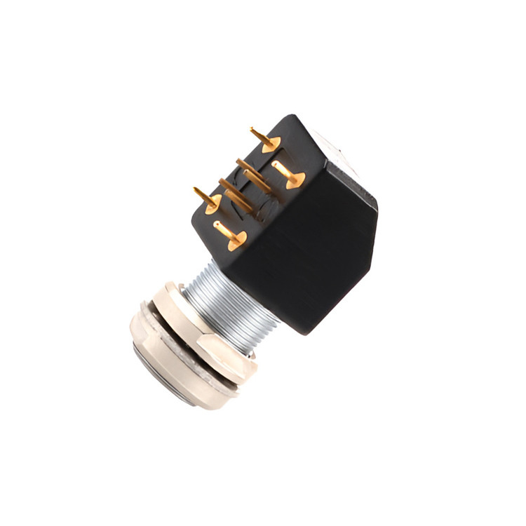 B-serie Z12 4Pin Double Nut Fixed Angle Socket 90° Angled Double Nut Fixed voor printplaten