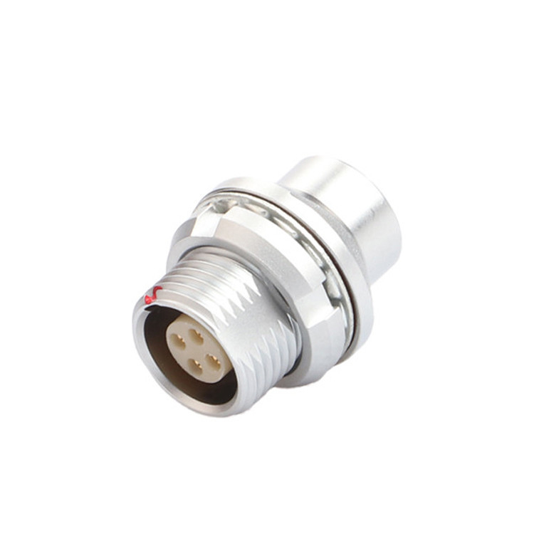Industriële cirkelvormige aansluiting B-serie Z13 4Pin vrouwelijke aansluiting externe vaste vacuümverzegelde stopcontact