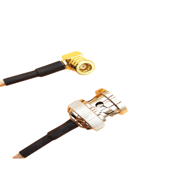 het goud plateerde BNC-mannetje aan de rechte hoek vrouwelijke micro- coaxiale rf van SMB kabel rg316