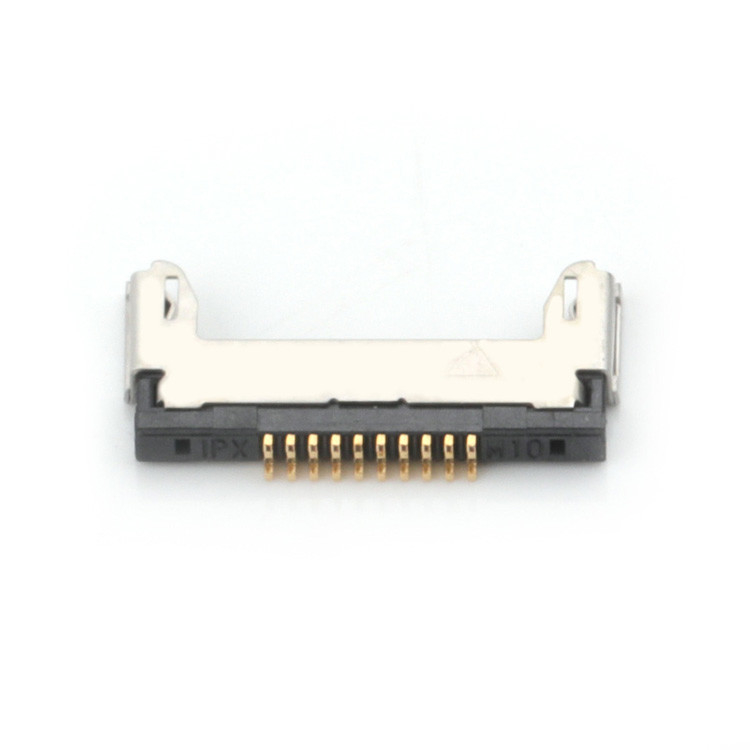 Micro-coaxiale kabelconclusie 20345-010T32R met 0,4 mm tussenlaag en horizontale koppeling type10-pin LVDS micro-coaxiale aansluiting
