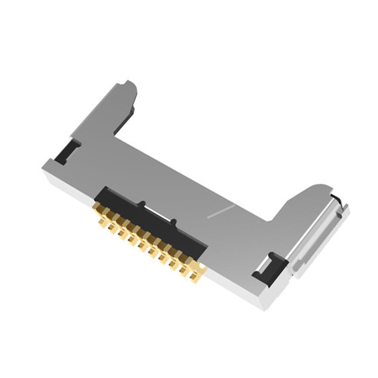 Micro-coaxiale kabelconclusie 20345-010T32R met 0,4 mm tussenlaag en horizontale koppeling type10-pin LVDS micro-coaxiale aansluiting