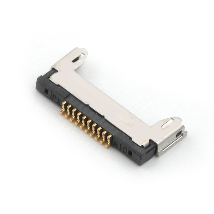 Micro-coaxiale kabelconclusie 20345-010T32R met 0,4 mm tussenlaag en horizontale koppeling type10-pin LVDS micro-coaxiale aansluiting