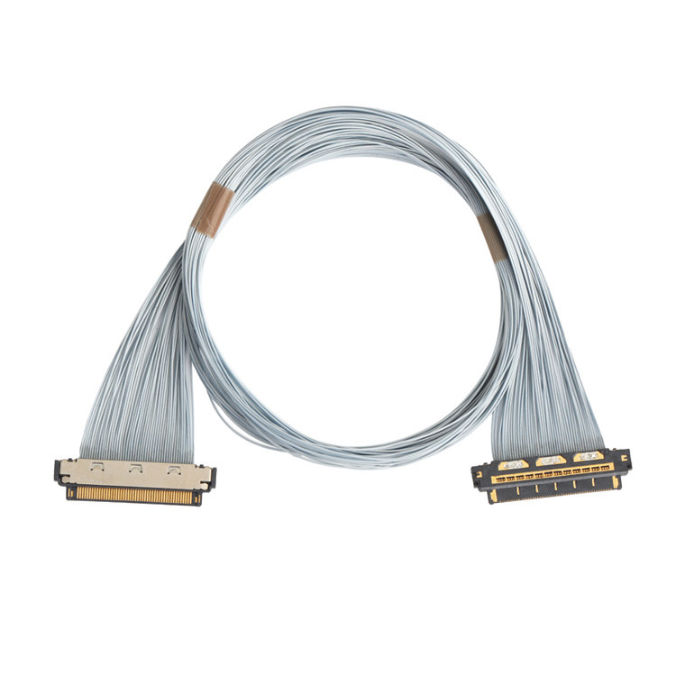 Micro coaxiale kabeltoepassing met KEL XSL20-48S 0,25 mm pitch, 44AWG en 46AWG