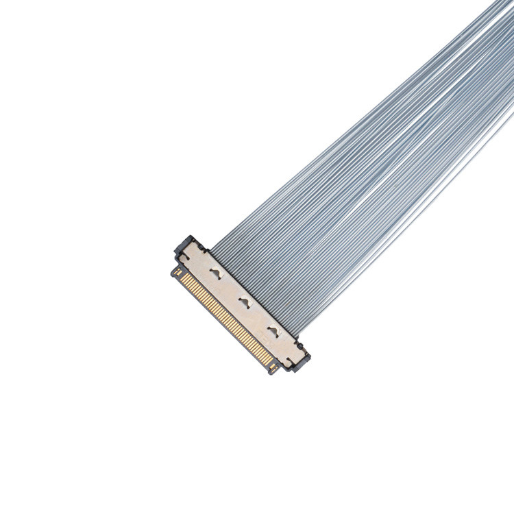 Micro coaxiale kabeltoepassing met KEL XSL20-48S 0,25 mm pitch, 44AWG en 46AWG