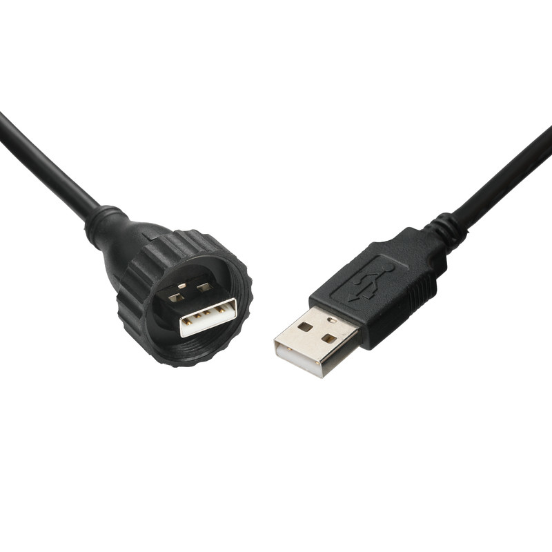 USB2.0 Type A Male Type M Waterdicht Interface TO USB2.0 Kabel Industriële vaste dataverbindingskabel voor voertuigen