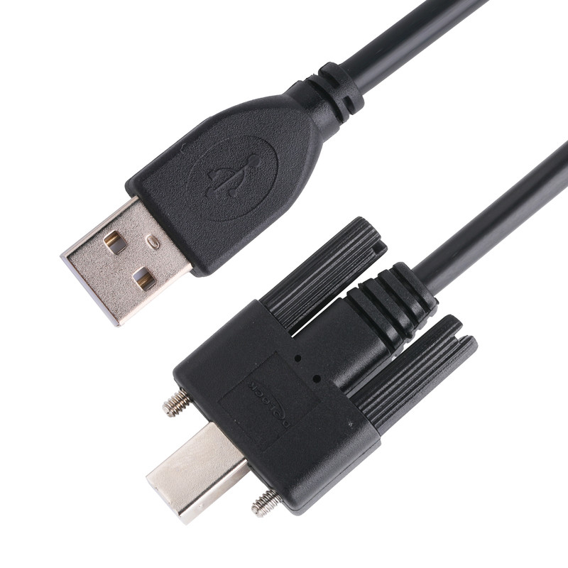 Vlies Zwart UL Printer Connector kabel USB 2.0 Type A tot Type B Vergrendeling