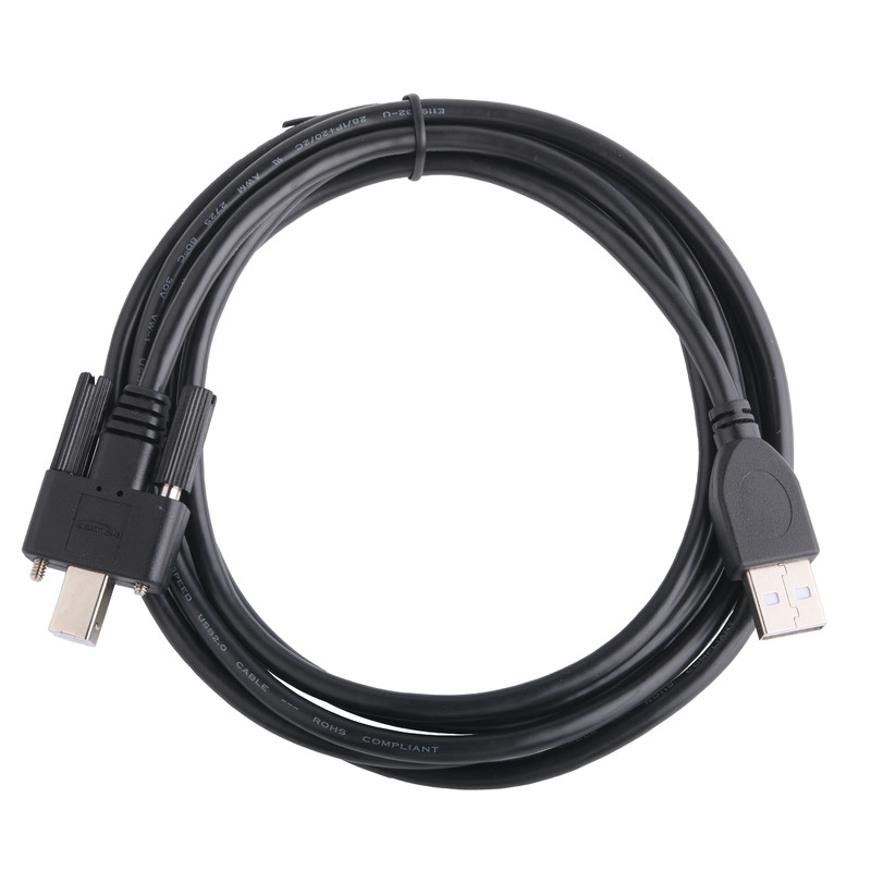 Vlies Zwart UL Printer Connector kabel USB 2.0 Type A tot Type B Vergrendeling