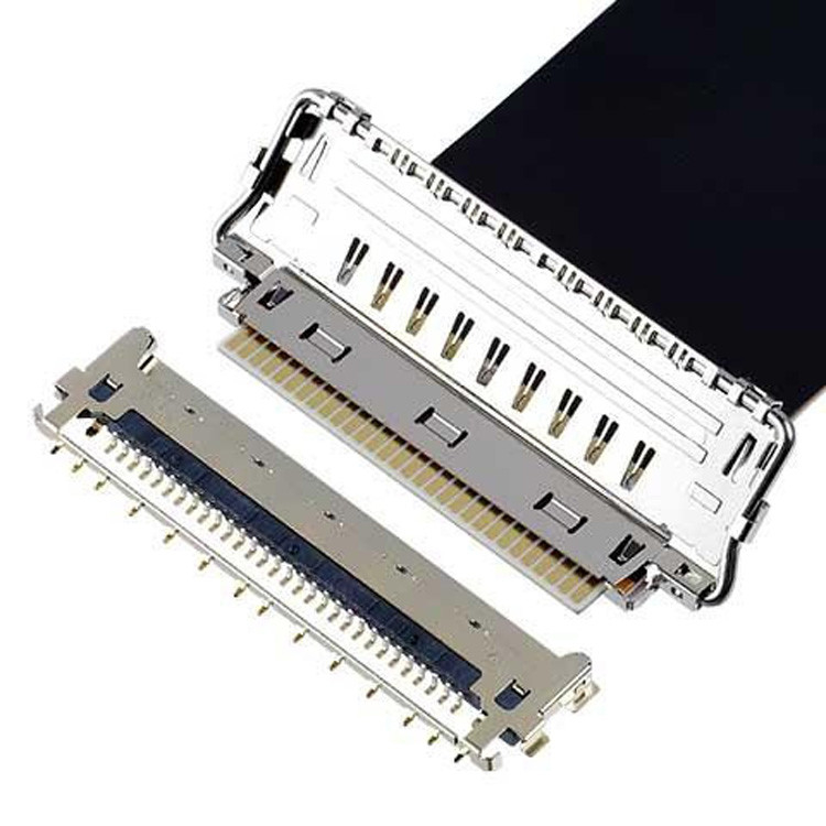 Volledig afgeschermde micro-coaxialkabel met meerpuntsaansluiting 20862-040T01 40P horizontaal koppeltype FPC-stopconnector