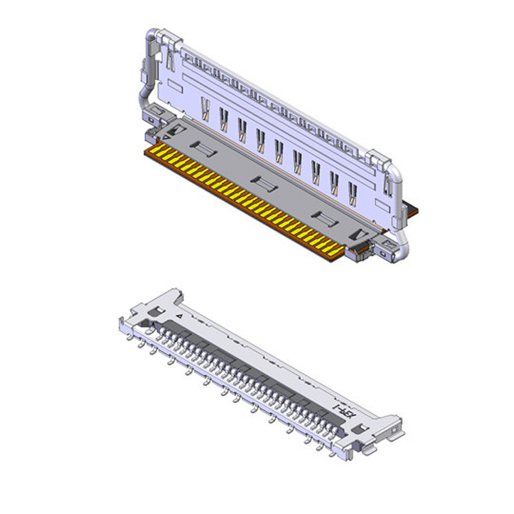 Volledig afgeschermde micro-coaxialkabel met meerpuntsaansluiting 20862-040T01 40P horizontaal koppeltype FPC-stopconnector