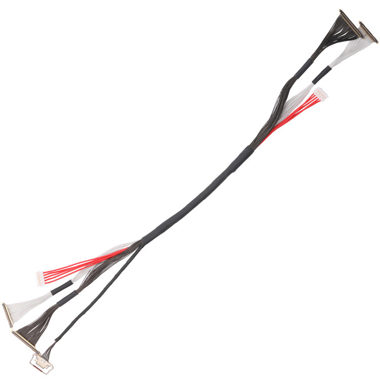 I-PEX 20531-034T-01 met een pitch van 0,25 mm aangepaste kabel naar 20633-210T-02S met dezelfde pitch van 0,25 mm