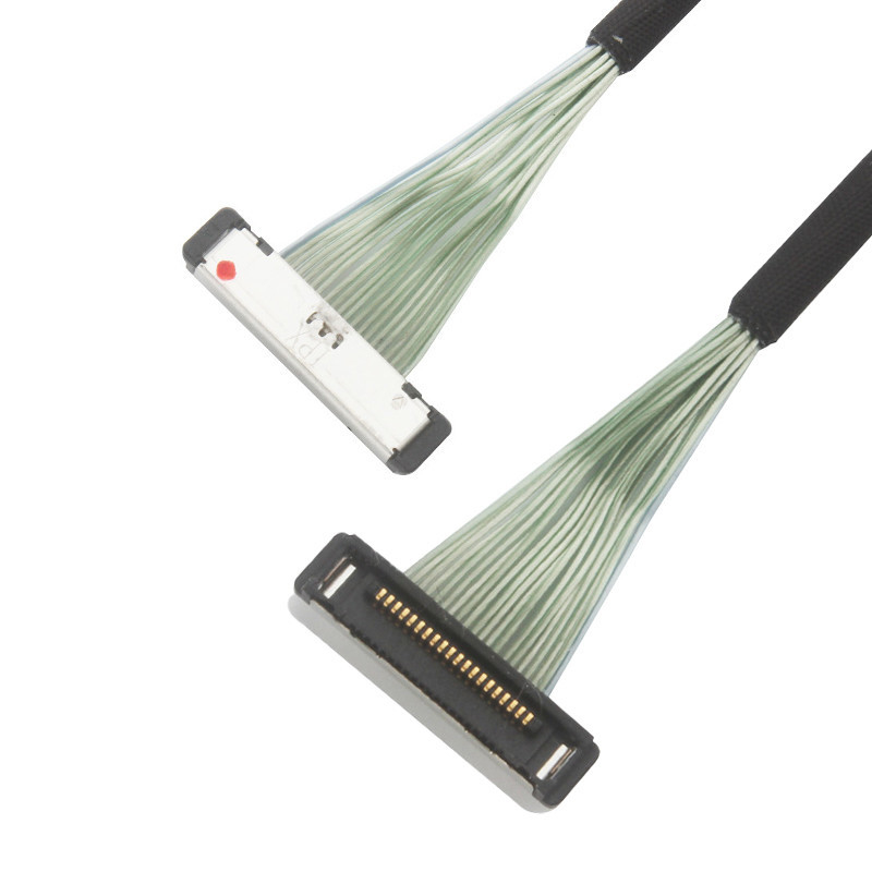 0.4mm Pitch IPEX 20380-R20T-06 Micro Coaxial Cable lvds connector kabel 20P 0.4mm pitch