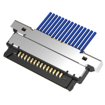 Micro-coaxkabelassemblage 20345-015T-32R met 15 pinnen, met een 0,4 mm pitch en een horizontaal paringstype microcoax