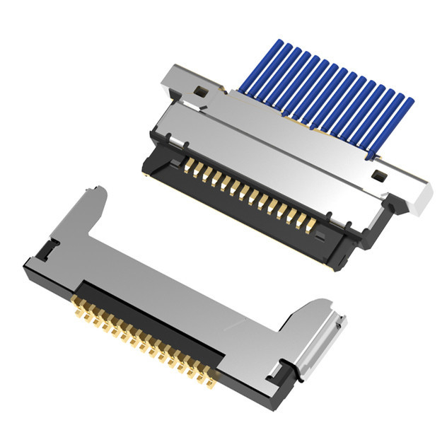 Micro-coaxkabelassemblage 20345-015T-32R met 15 pinnen, met een 0,4 mm pitch en een horizontaal paringstype microcoax