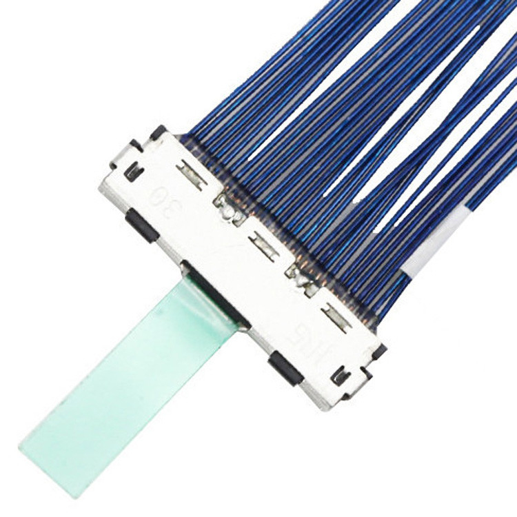 30-pin LVDS Micro-Coaxial Cable met 0,5 mm pitch,  connector, aangeduid als DF80D-30P-0.5SD