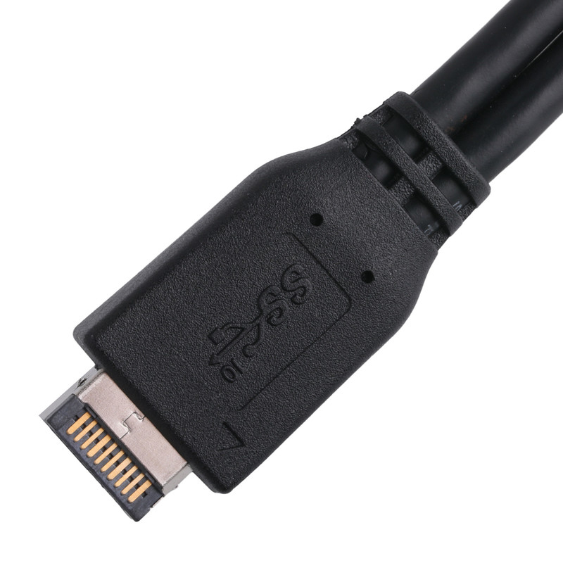Computermoederbordstroomkabel USB 3.1 Type-E Mannelijke naar IDC20P Mannelijke adapterkabel 20-pin verlengkabel