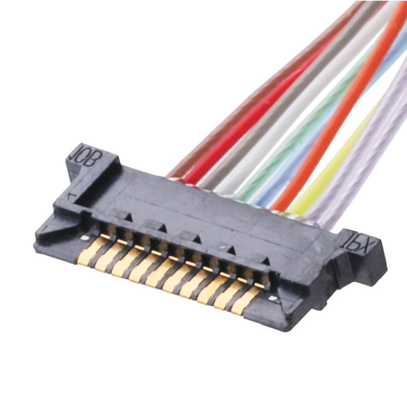 Schakelaar van de Lvds de Coaxiale Kabel voor Lcd Monitor dw-5 20598-010T-02 0.5mm Hoogte 10 Speld