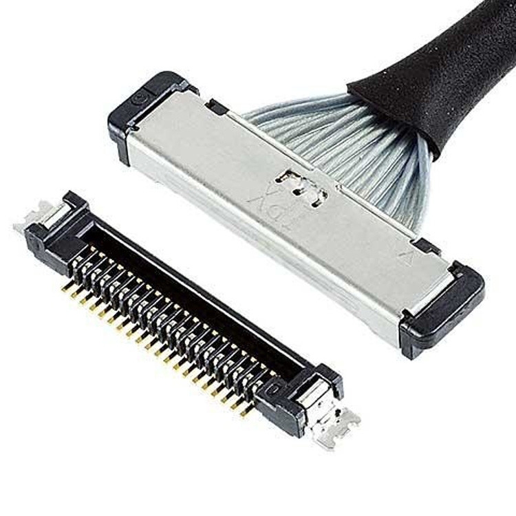 Receptacle Plug CABLINE-SS 20380-R20T-06 Micro Coaxial Cable Connector Lvds 20 pin connector kabel