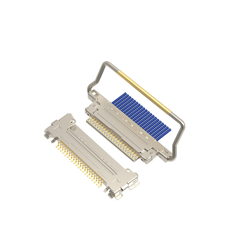 Cabline®-VERSUS II Micro- Coaxiale die Kabel 20846-040T-01 met mechanische de schakelaarkabel van slot lvds speld 40 wordt volledig-beschermd