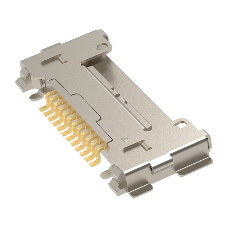 De Stop van cabline-CA 12pin20633-212T-01S voor Micro- Coaxiale Kabelassemblage 0,4 mm-hoogte, Horizontaal het koppelen type
