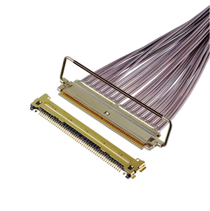 CABLINE-CAP 64 Gbps PAM4 81863-100B-01 50P 0.4mm Pitch Horizontale paring Type Micro-Coaxial Kabel Assemblage OEM/ODM