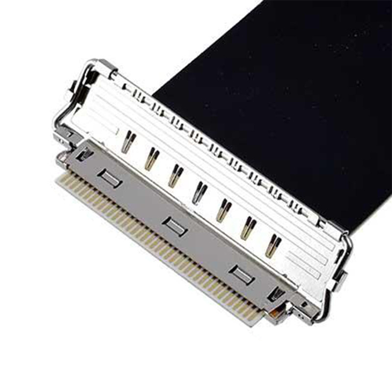 IIF 20856-040T-01 50P micro coaxkabelassemblage volledig afgeschermd met meerpuntsgrondslag en mechanisch slot