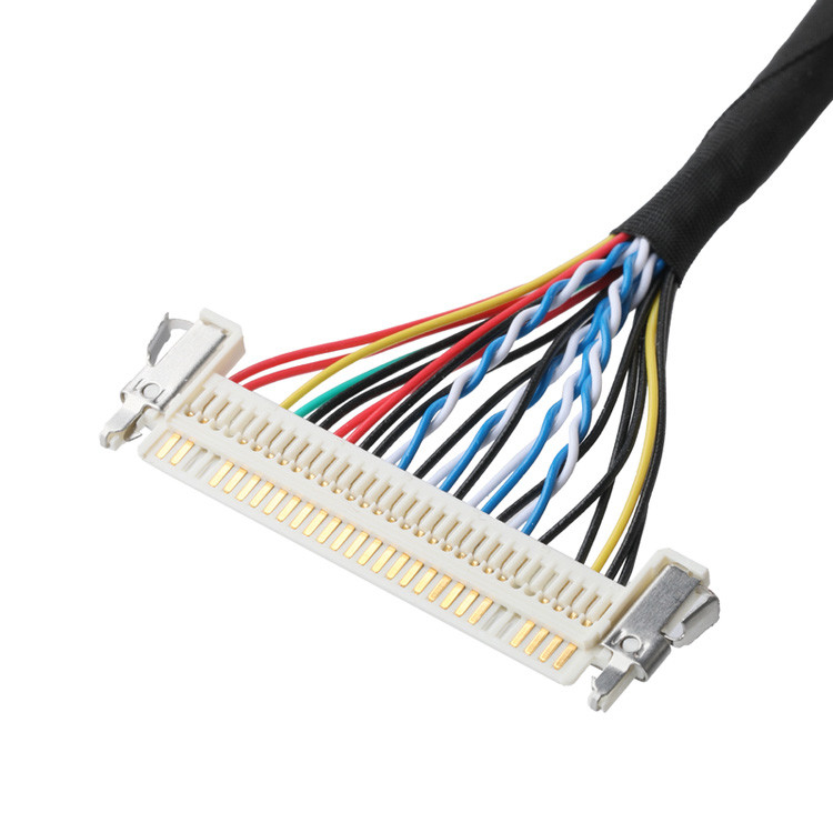OEM/ODM LVDS-kabelassemblage van JAE FI-X30HL 30P 1.0mm pitch naar JAE FI-S20S 20P en SHLP-6P