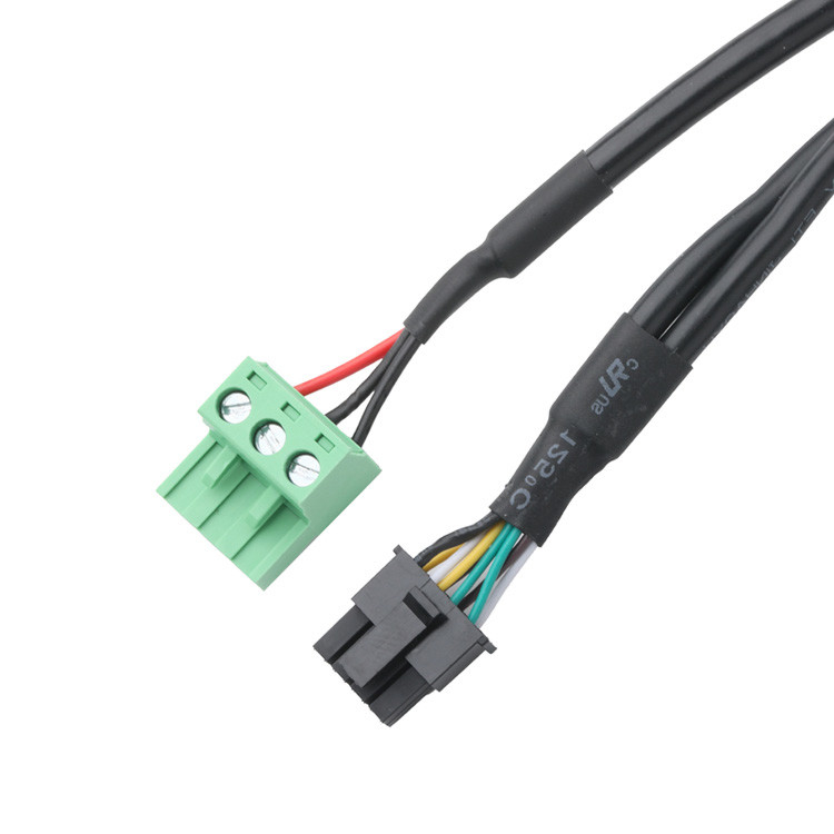 Op maat gemaakte industriële kabelconnectoren, pitch 3,0 mm DB-15P Vrouwelijk tot HSG 43025-0800 En pitch 5,8 mm 691352710003