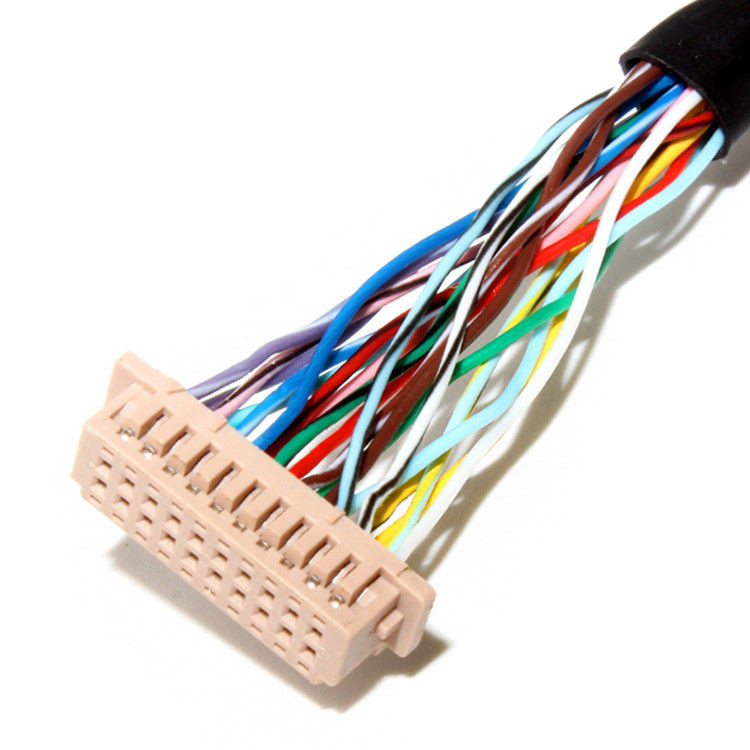 De LVDS-kabel assemblage met een 1,0 mm pitch en 32AWG, met behulp van de  DF13-20DS-1.25C LCD-connector